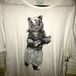 Lucky Brand Ukulele Bear Tee (XXL)